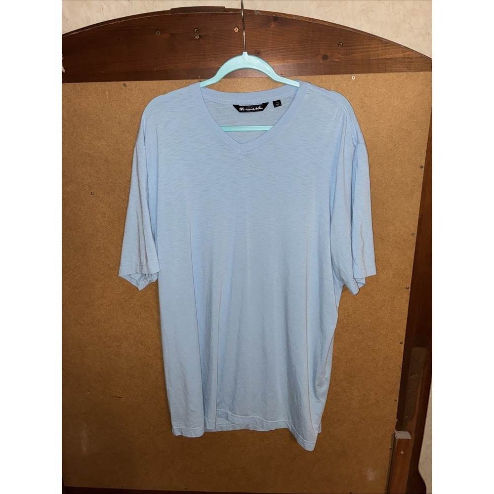 travis matthew Tee 3xl light blue pull over tee shirt plain